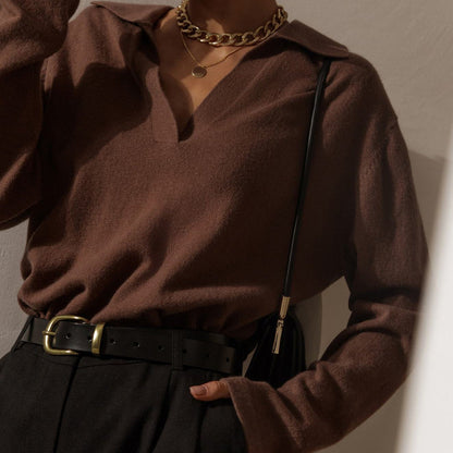 Maelle | Women’s Collared Sweater with Sleek Contemporary Style