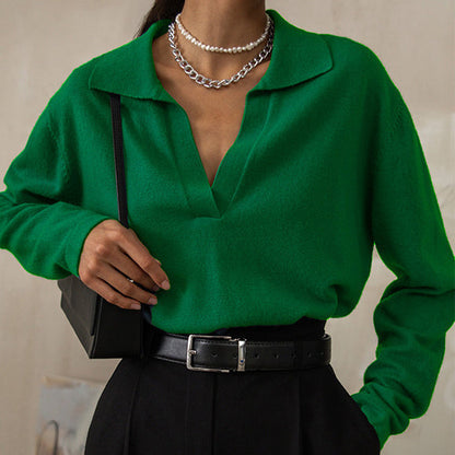 Maelle | Women’s Collared Sweater with Sleek Contemporary Style