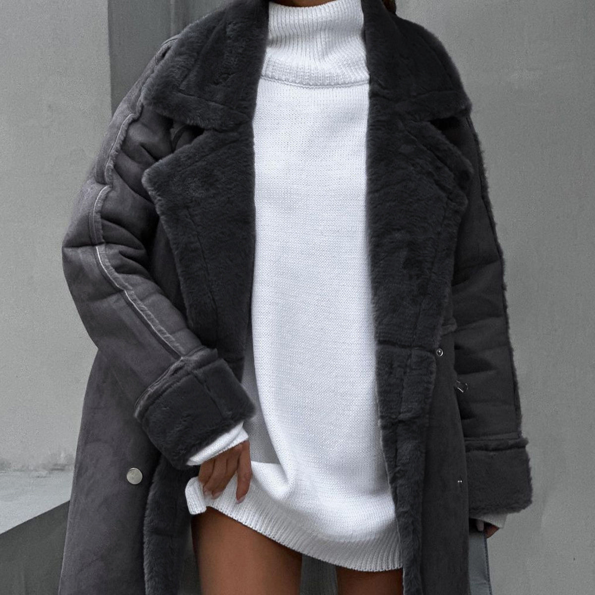 Noemi | Women’s Tailored Suit Long Sleeve Winter Coat