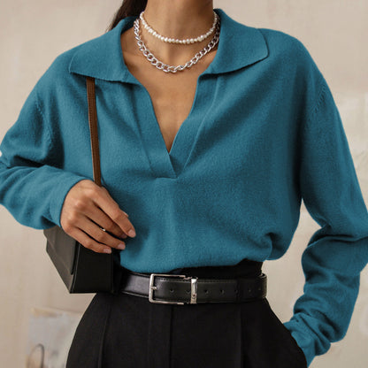 Maelle | Women’s Collared Sweater with Sleek Contemporary Style