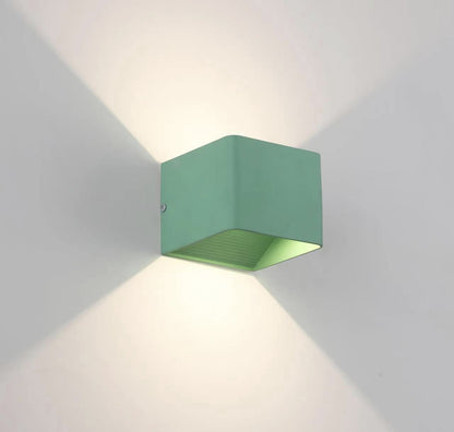Sleek Bedroom Fixture | PolarCube Square Wall Light