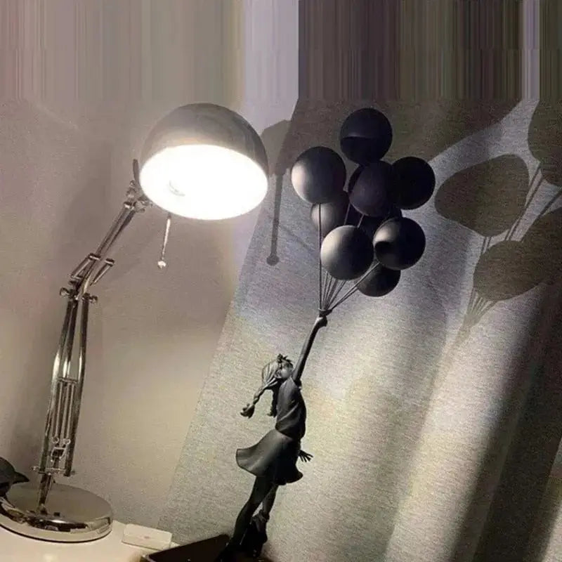 UrbanWhim Balloon Girl Statue | Banksy-Inspired Resin Art for Modern Spaces
