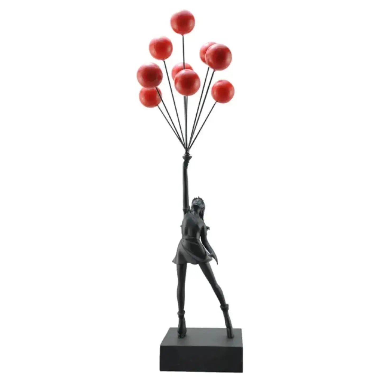 UrbanWhim Balloon Girl Statue | Banksy-Inspired Resin Art for Modern Spaces