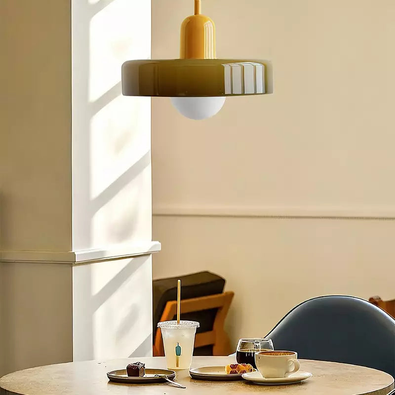 Studio Prisma Pendant | Art Glass Light in Bauhaus Luxe Palette