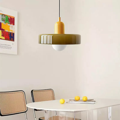 Studio Prisma Pendant | Art Glass Light in Bauhaus Luxe Palette