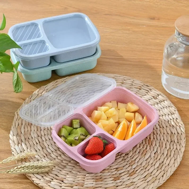 Wheat Fiber Lunch Box | Microwave-Safe Bento Style