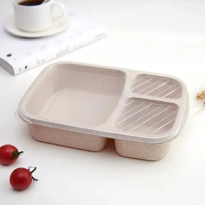 Wheat Fiber Lunch Box | Microwave-Safe Bento Style