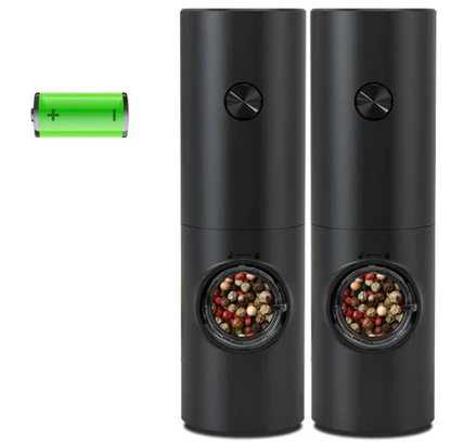 LumoGrind Electric Mill Set | LED-Lit Precision for Salt & Pepper, One-Touch Ease