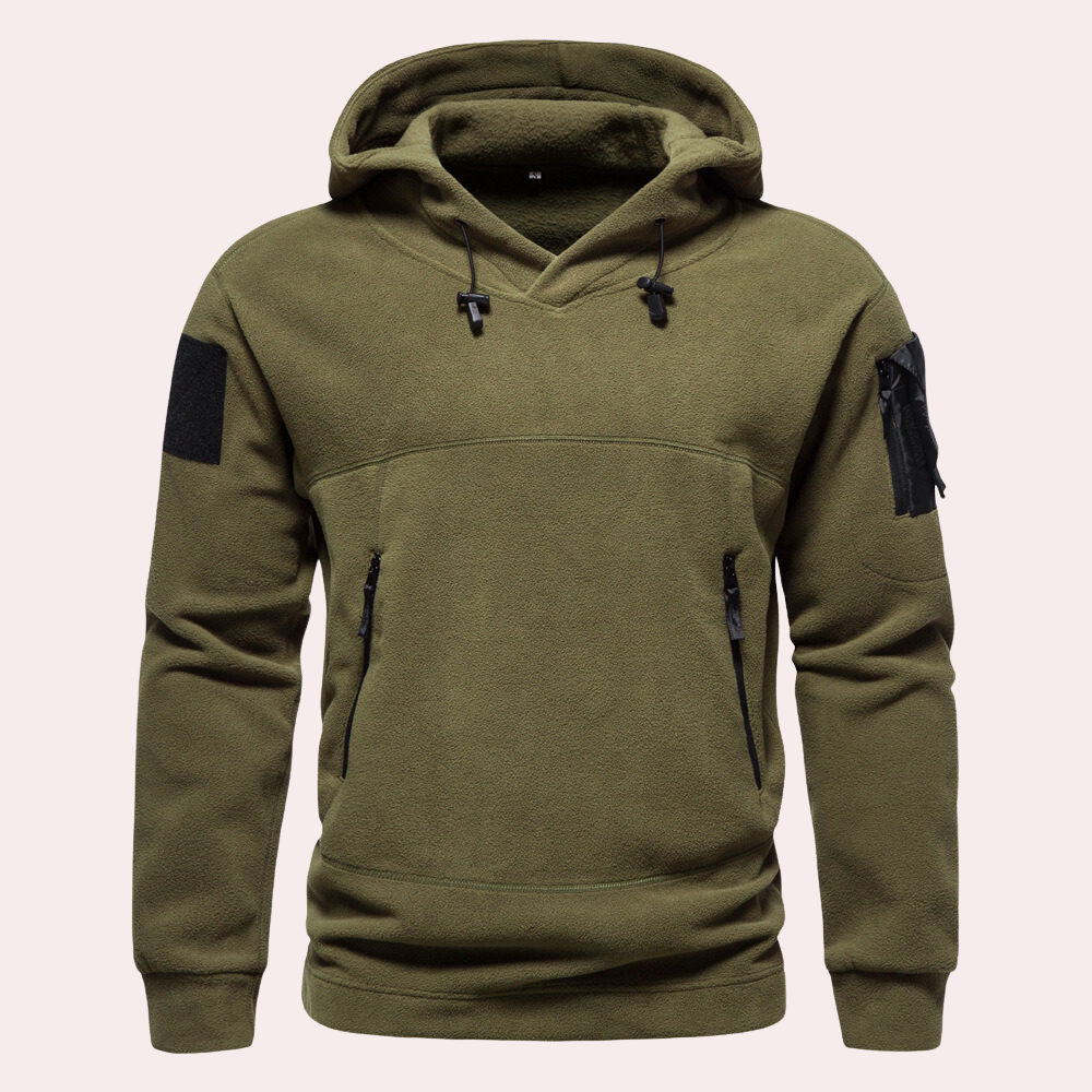 Colton | Men’s Adventure Hoodie with Sleeve Patch and Pockets