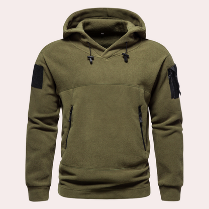 Colton | Men’s Adventure Hoodie with Sleeve Patch and Pockets