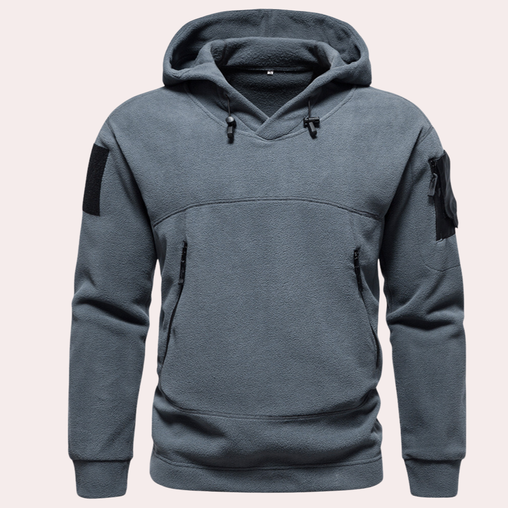 Colton | Men’s Adventure Hoodie with Sleeve Patch and Pockets