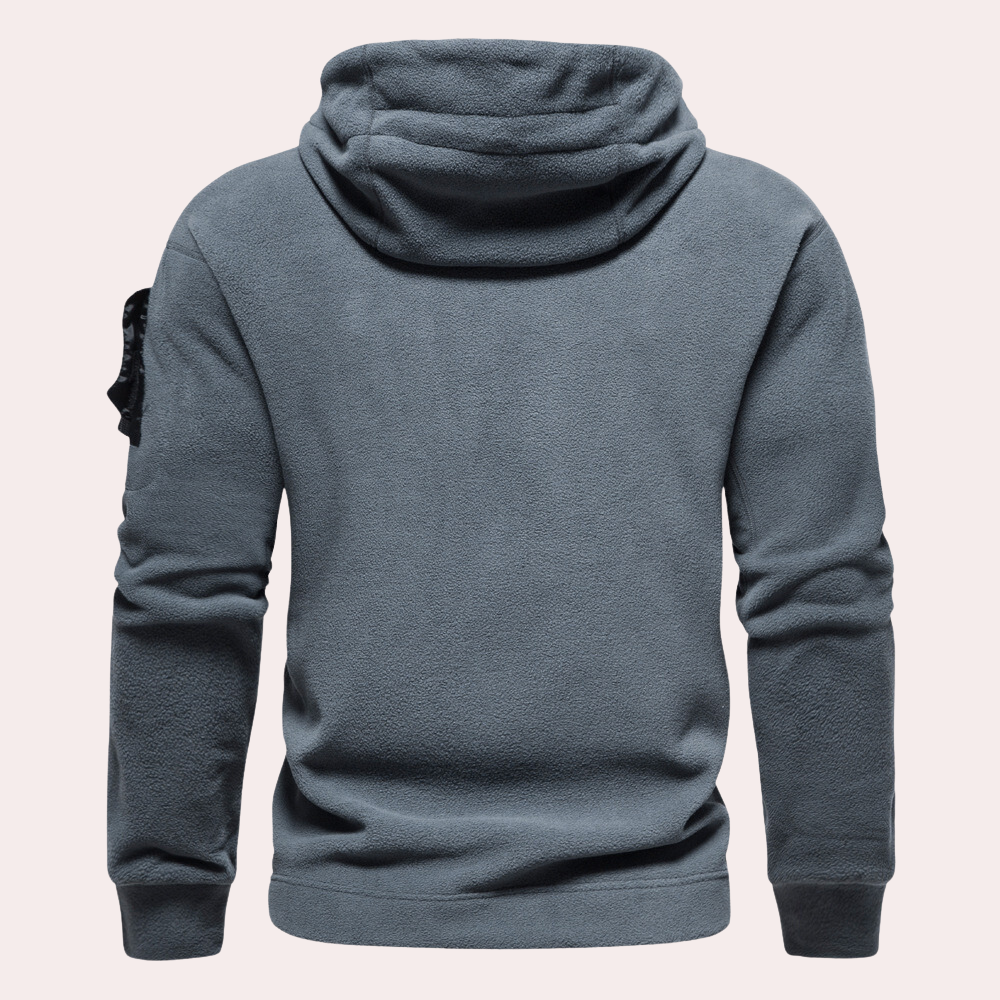 Colton | Men’s Adventure Hoodie with Sleeve Patch and Pockets