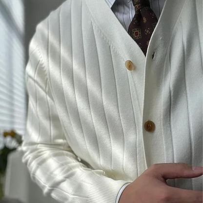 Owen | Men’s Slim Fit V-Neck Knitted Cardigan Sweater
