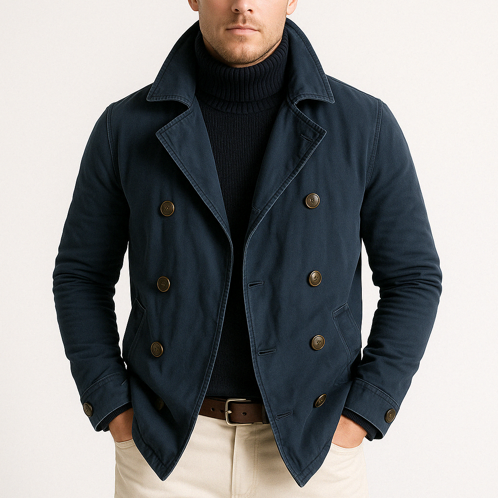Harrison | Men’s Heavy Cotton Double-Breasted Jacket