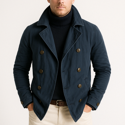 Harrison | Men’s Heavy Cotton Double-Breasted Jacket