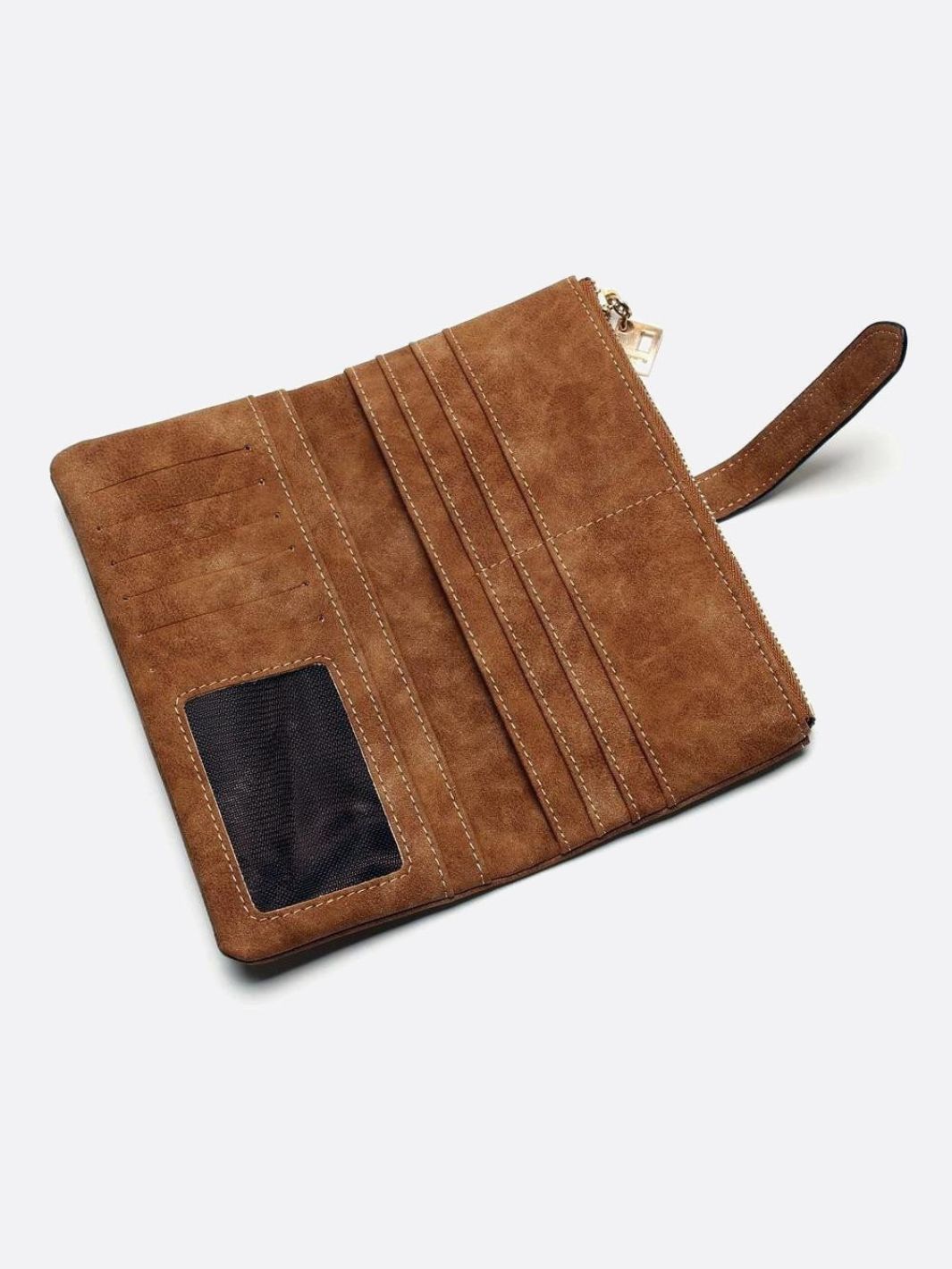 Chic Nubuck Women's Wallet with Zipper Closure, Multiple Card Pockets, Durable Polyurethane Leather 5