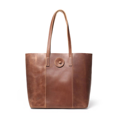 Classic Crazy Horse Leather Tote Bag | Spacious & Durable Design for Everyday Use 10