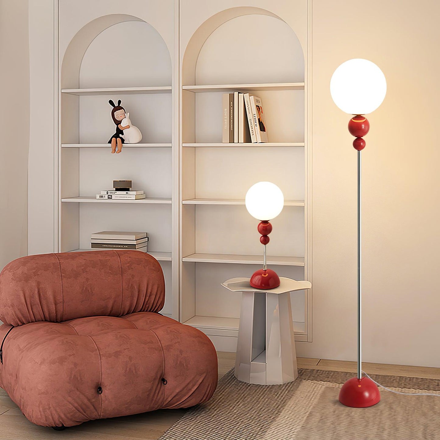 HaloRay Floor Light | Modern 60" Metal + Glass Design