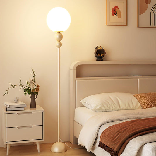 HaloRay Floor Light | Modern 60" Metal + Glass Design