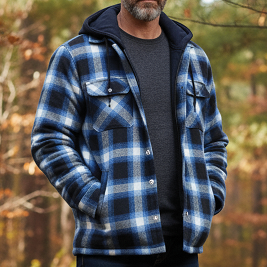 James | Men’s Casual Checkered Hoodie