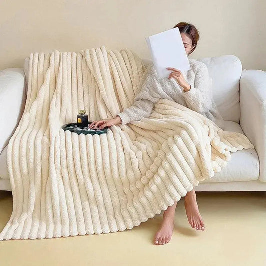 Soft Bed and Sofa Blanket | Textured Throw for Everyday Comfort