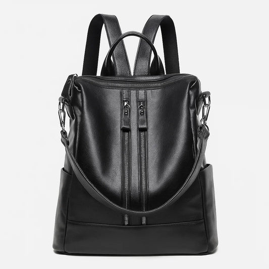 Delaney | Structured Multi-Zip Backpack