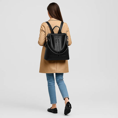 Delaney | Structured Multi-Zip Backpack