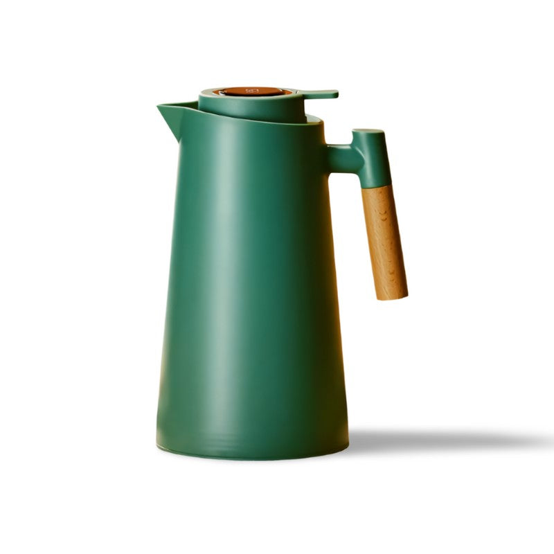 Artisan Glass Thermo Jug | Digital Temp & Wood Grip