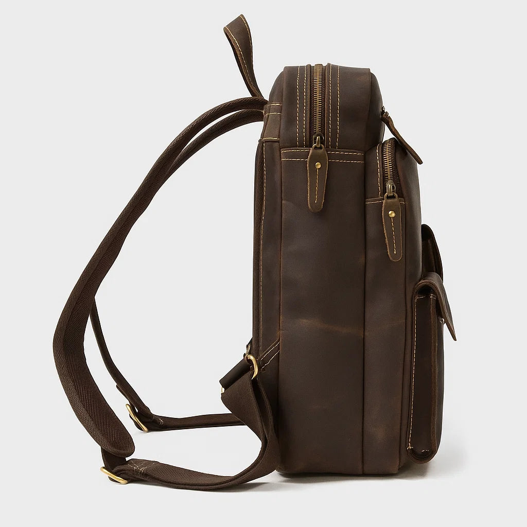 Dex | Multi-Zip Tech Vegan Leather Rucksack