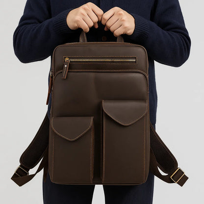 Dex | Multi-Zip Tech Vegan Leather Rucksack