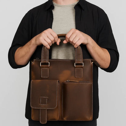 Eldric | Heritage Vegan Leather Utility Satchel