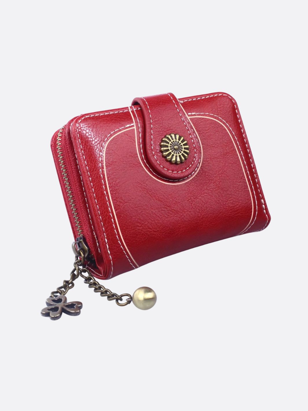 Elegant Women's Wallet with Snap Closure, Organized Compartments, Durable Polyurethane Leather 5