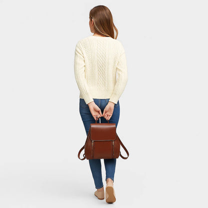 Elena | Sleek Foldover Backpack