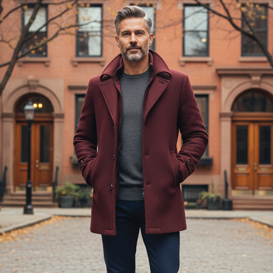 Billy | Men’s Wool Blend Overcoat for winter