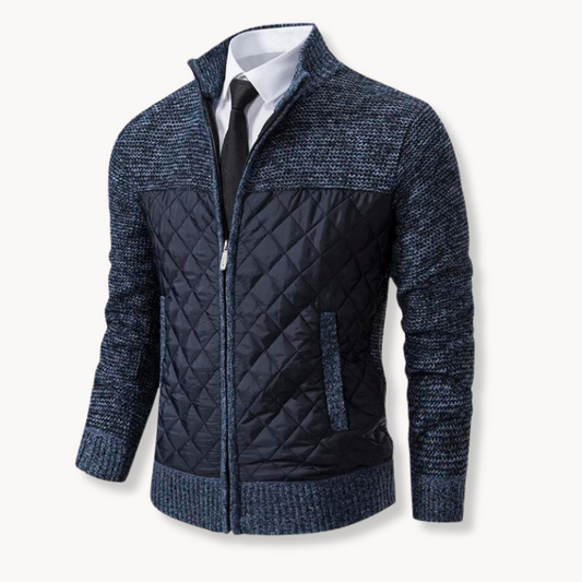 Adrian | Men’s Quilted Front Knit Sleeve Jacket