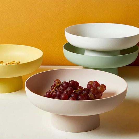 Retro Fruit Display Tray | Leaf Design Plastic Serving Bowl
