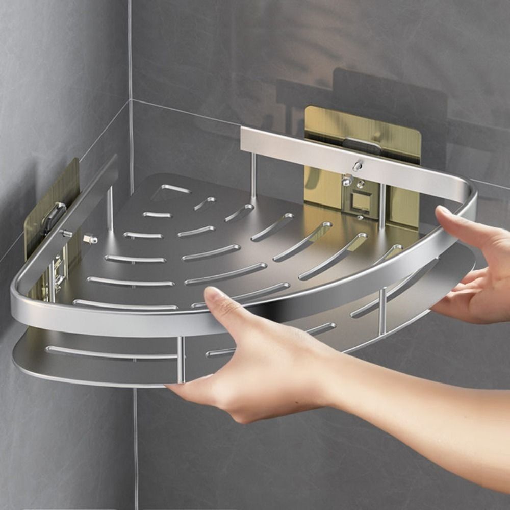 HydroGlide No-Drill Shelf | Sleek Aluminum Corner Design