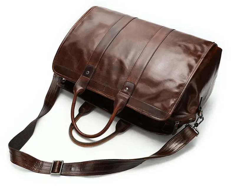 Sophisticated | Leather Duffle Bag for Travel and Weekender-4
