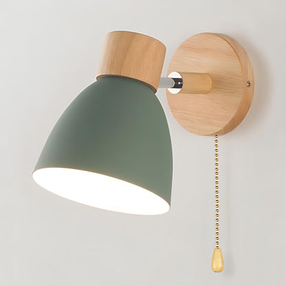 Wooden Hanging Pull Switch | ZenithWood Nordic Wall Lamp