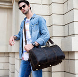Weekender 18 | Genuine Leather Travel Bag with Spacious Interior and Adjustable Strap-4