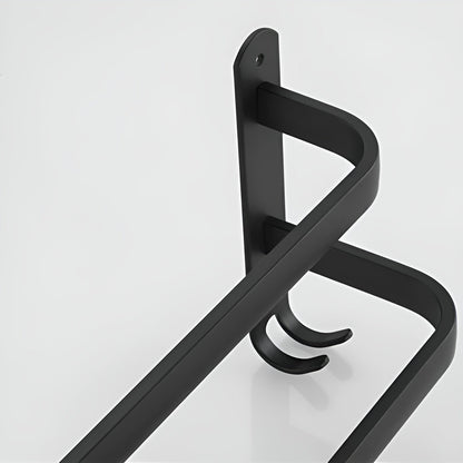 LumiHang Towel Rack | Triple-Layer Wall Mount in Black