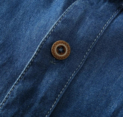 Chris | Men’s Versatile Casual Denim Shirt for Spring Season