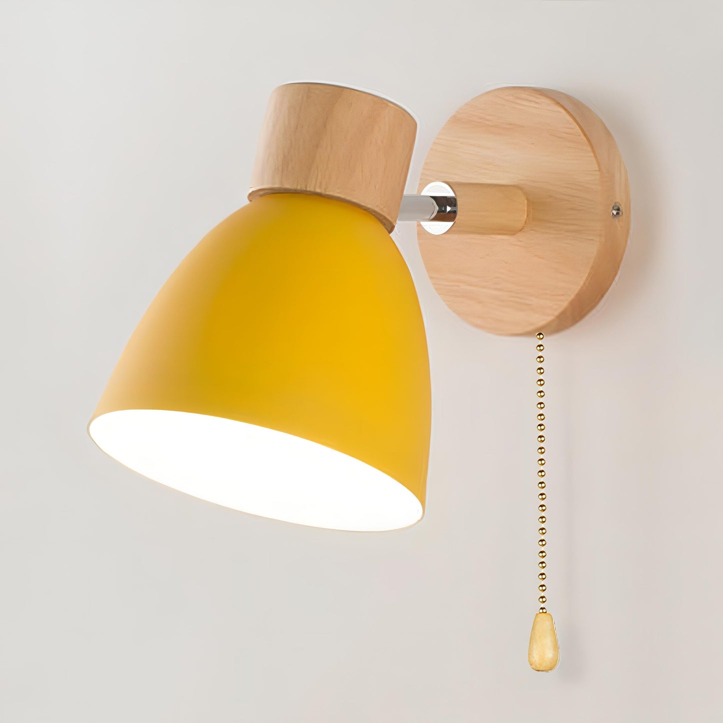 Wooden Hanging Pull Switch | ZenithWood Nordic Wall Lamp