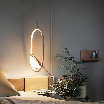 Aurea Aviary | Gilded Bird Pendant in Modern Elegance
