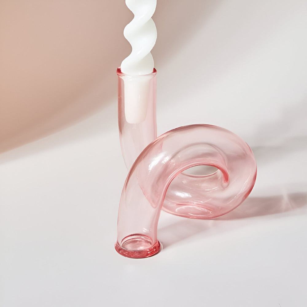 FrostLoom Glass Vase | Candle Holder for Elegant Homes