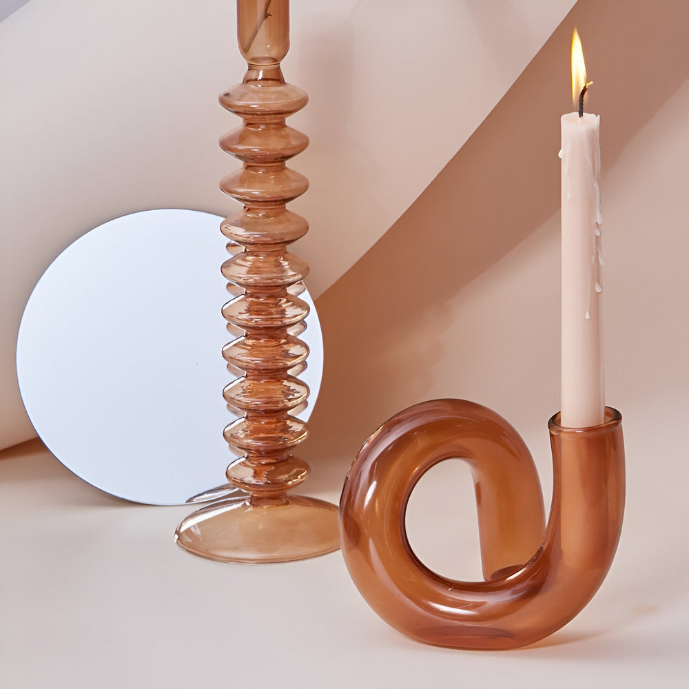 FrostLoom Glass Vase | Candle Holder for Elegant Homes