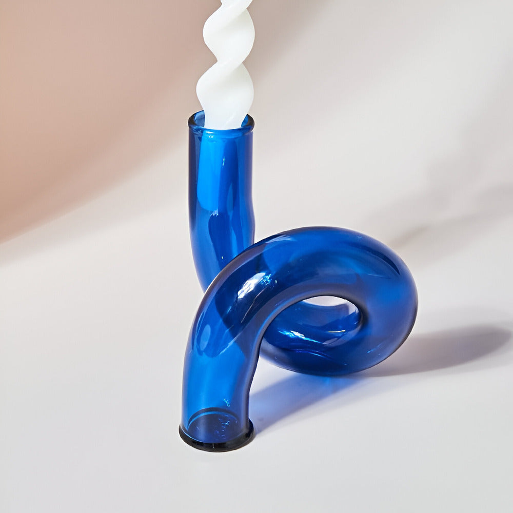FrostLoom Glass Vase | Candle Holder for Elegant Homes