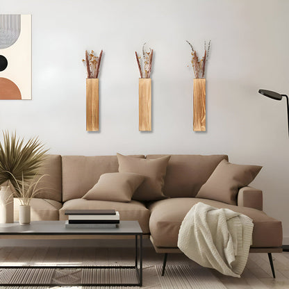 AuroraBloom Wooden Wall Shelf | Minimalist Plant Holder