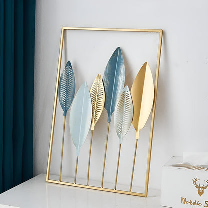 Verdant Whisper | Scandi Gildleaf Wall Art