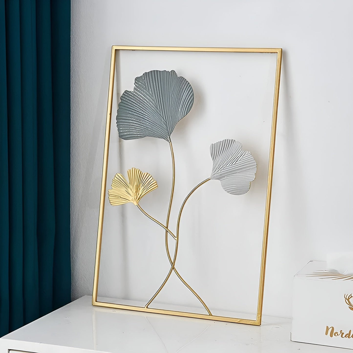 Verdant Whisper | Scandi Gildleaf Wall Art